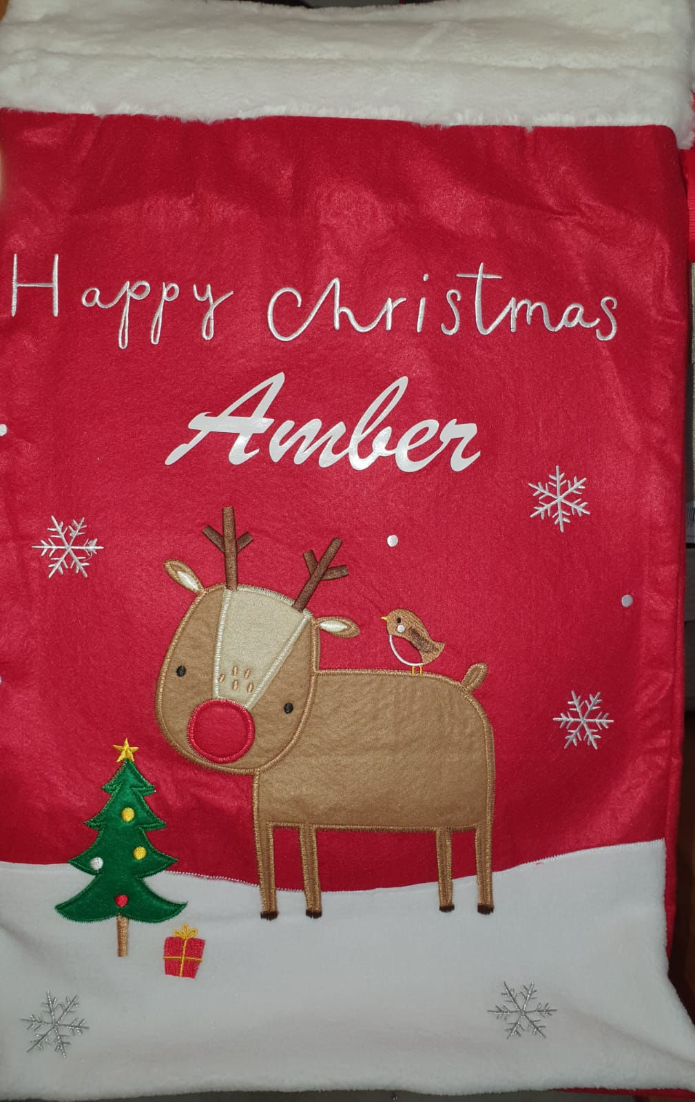 Large personalised christmas sack