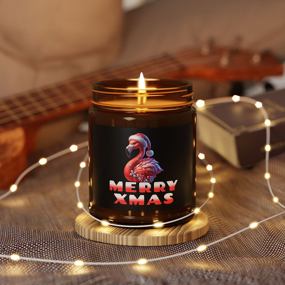 Thumbnail: Merry Xmas Flamingo Scented Soy Candle