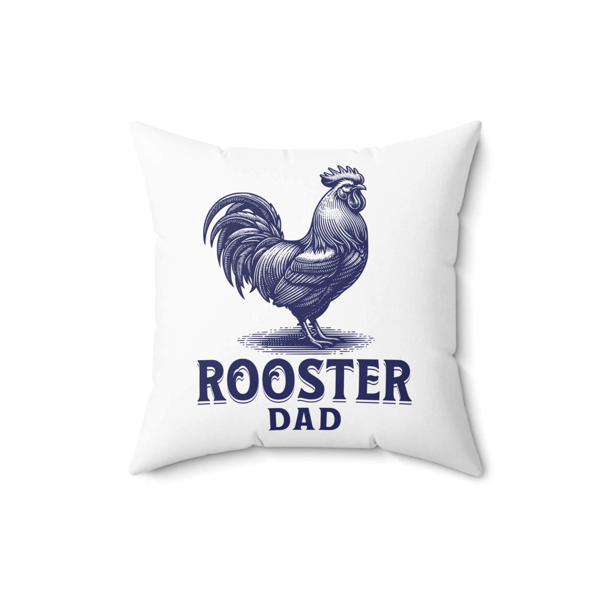 Rooster Dad Throw Pillow