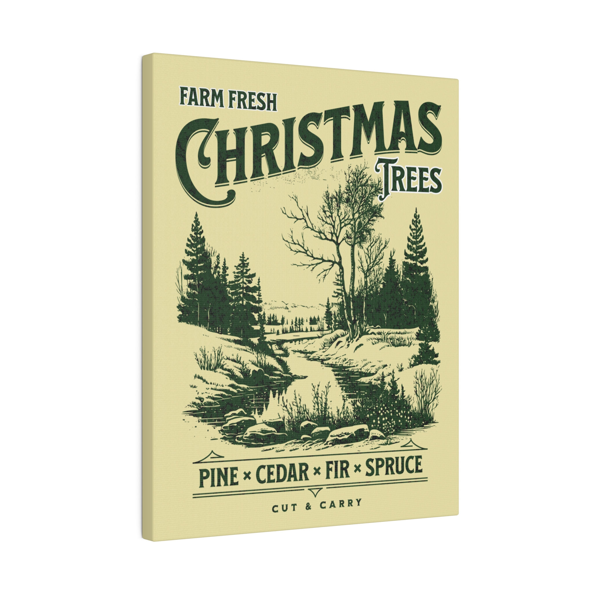 Farm Fresh Christmas Trees Canvas Art