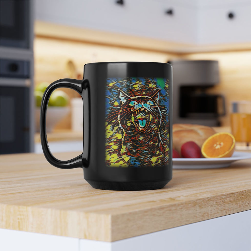 Thumbnail: Impressionist Cat Art Mug
