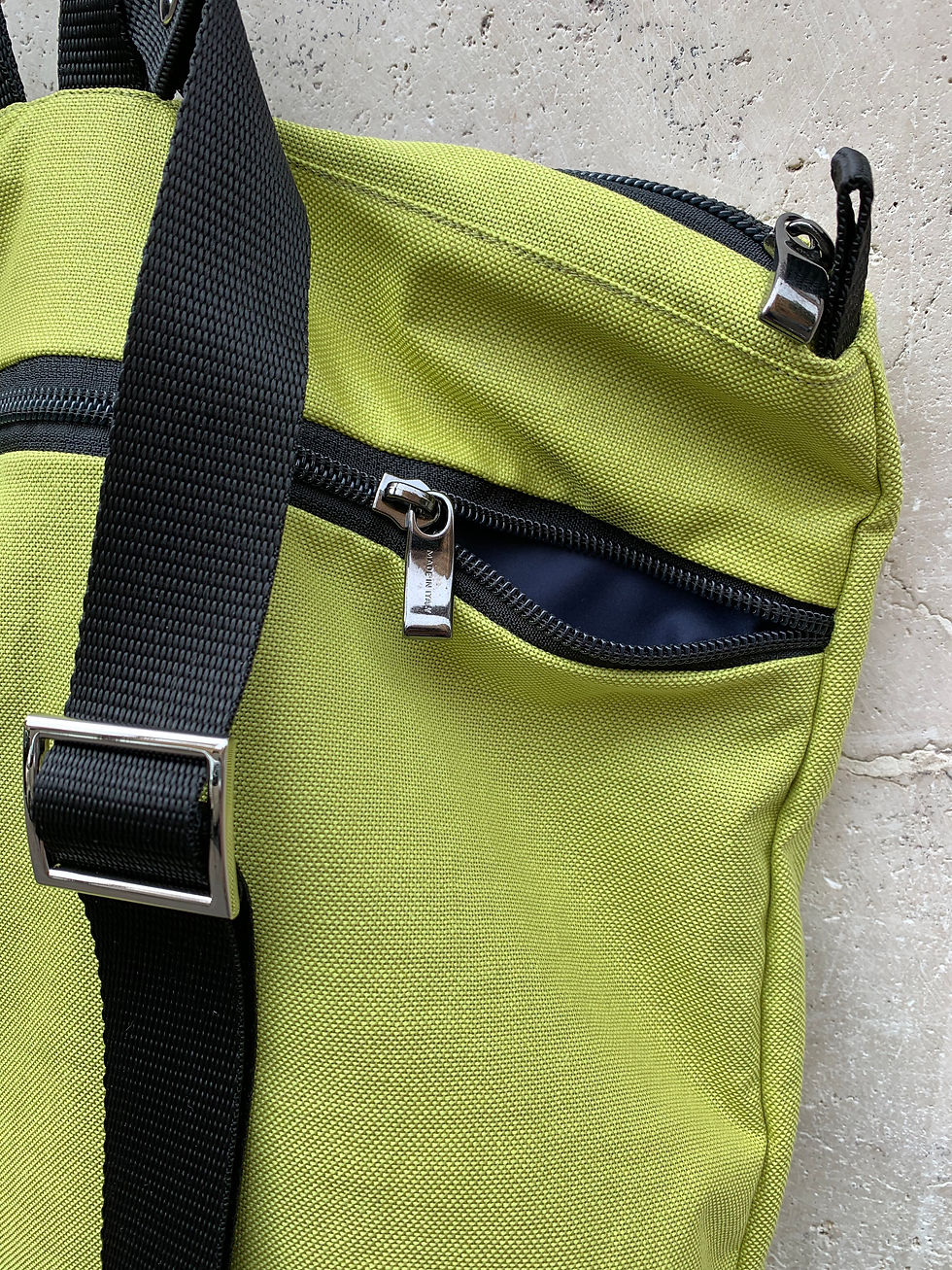 Thumbnail: Minimal backpack coated cotton lime