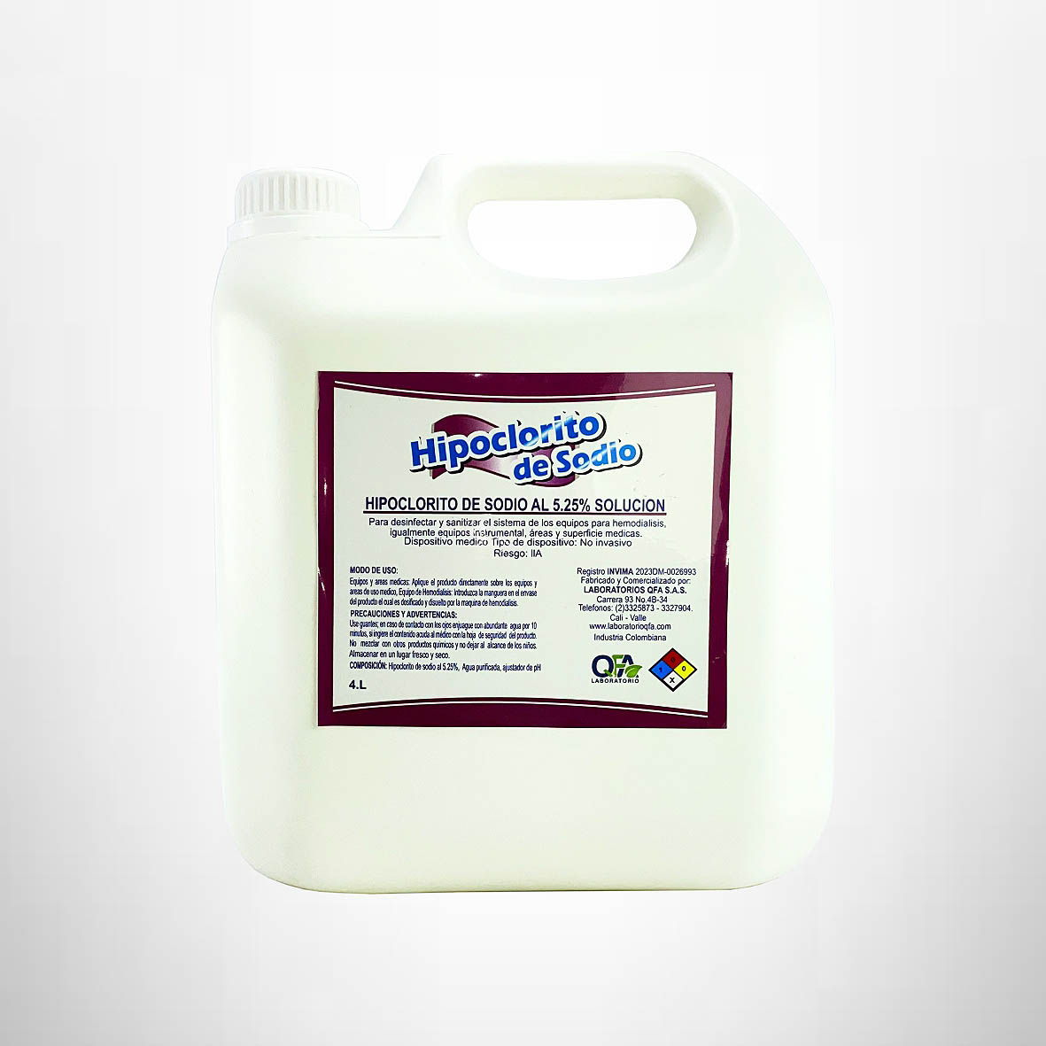 Hipoclorito de Sodio al  5,25% Solucion