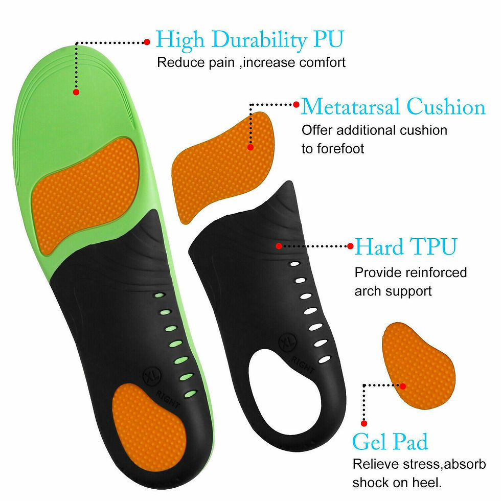 Thumbnail: Orthotic Shoe Insoles Inserts Flat Feet High Arch Support For Plantar Fasciitis
