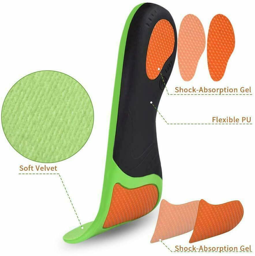 Thumbnail: Orthotic Shoe Insoles Inserts Flat Feet High Arch Support For Plantar Fasciitis