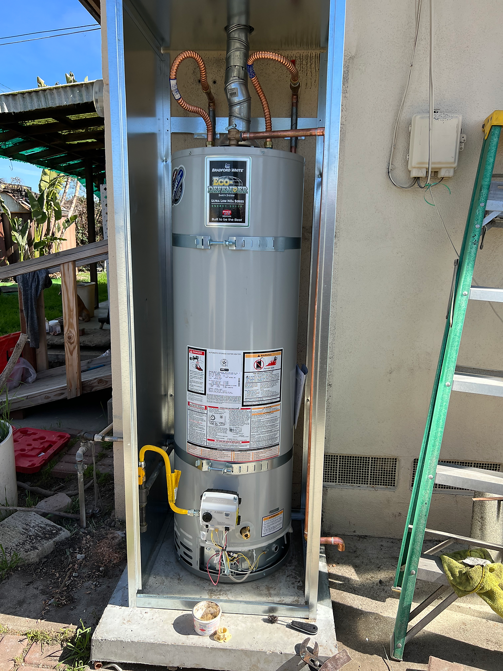 New water heater installed by Alberto's Plumbing in Glendora