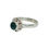 Thumbnail: Sterling Silver Traditional Asian Vintage Style Green Onyx Ring Size P 1/2 Gift