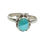 Thumbnail: Sterling Silver Traditional Asian Vintage Style Turquoise Stone Ring Size O Gift