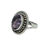 Thumbnail: Sterling Silver Traditional Asian Vintage Style Amethyst Stone Ring Size R Gift