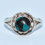 Thumbnail: Sterling Silver Traditional Asian Vintage Style Turquoise Stone Ring Size O Gift