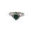 Thumbnail: Sterling Silver Traditional Asian Vintage Style Green Onyx Ring Size O Gift