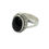 Thumbnail: Sterling Silver Traditional Asian Vintage Style Black Onyx Ring Size Q 1/2 Gift