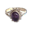 Thumbnail: Sterling Silver Traditional Asian Vintage Style Amethyst Stone Ring Size P Gift