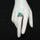 Thumbnail: Sterling Silver Traditional Asian Vintage Style Turquoise Stone Ring Size R Gift