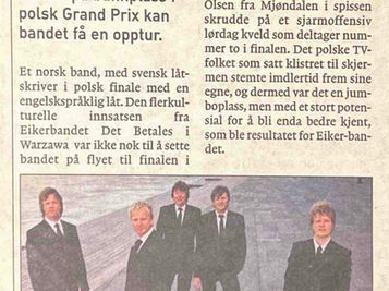 Det Betales, The Beatles Tribute Band, gamle avisutklipp, polsk Grand Prix