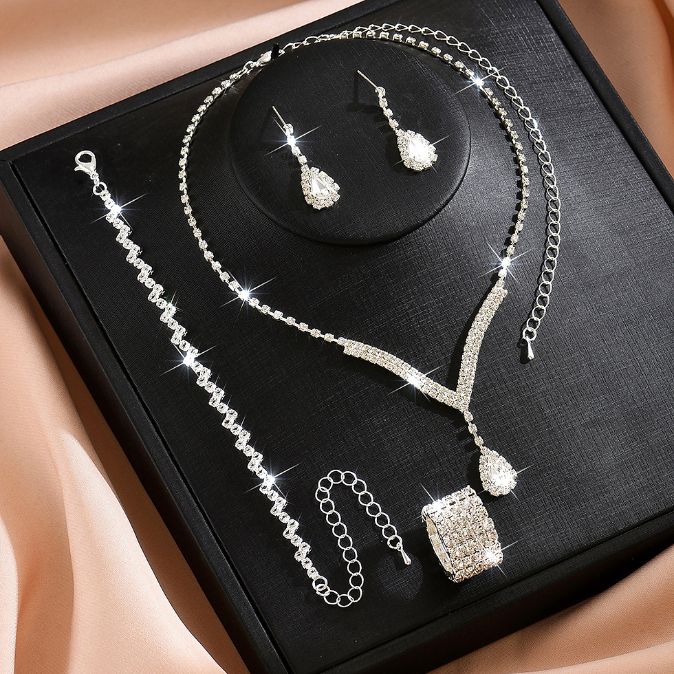 Miniatura: 2 pcs Environmentally friendly jewelry - exquisite claw chain, rhinestone neckla