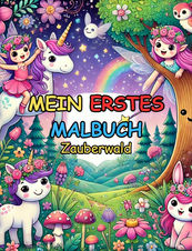 „Magisches Malbuch für Kinder mit fantasievollen Waldszenen – enthält Elfen, sprechende Tiere, mystische Bäume und verzauberte Kreaturen zum Ausmalen.“ 