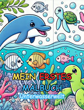 Farbenfrohes Malbuch für Kinder mit faszinierenden Unterwasser-Szenen – enthält Meerestiere, Korallen und verspielte Ozeanabenteuer zum Ausmalen.“