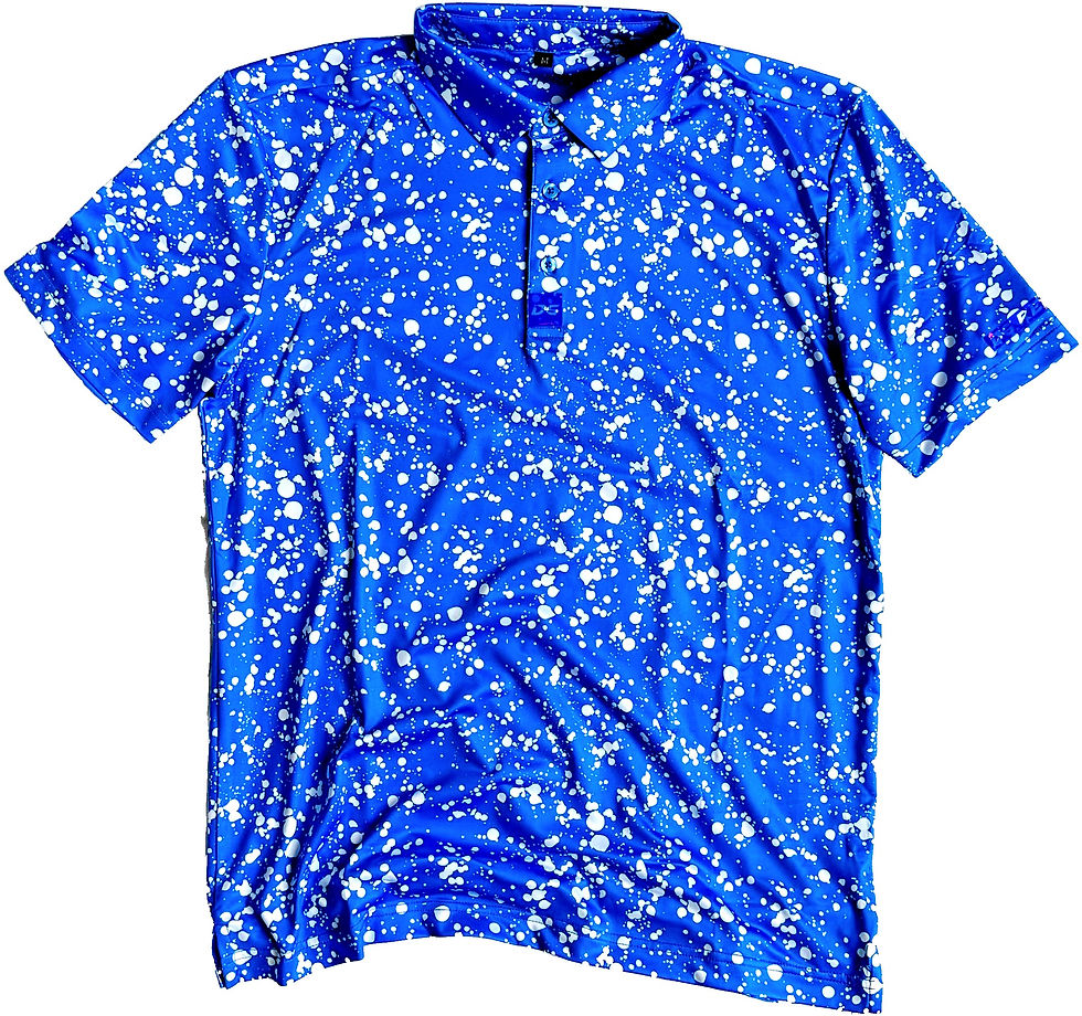 Thumbnail: Founders Edition Holographic Polo - Blue 'n White Poke-A-Dots