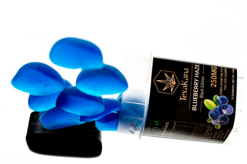 Delta 9 THC Gummies - Black Edition - 25MG - Blueberry Haze
