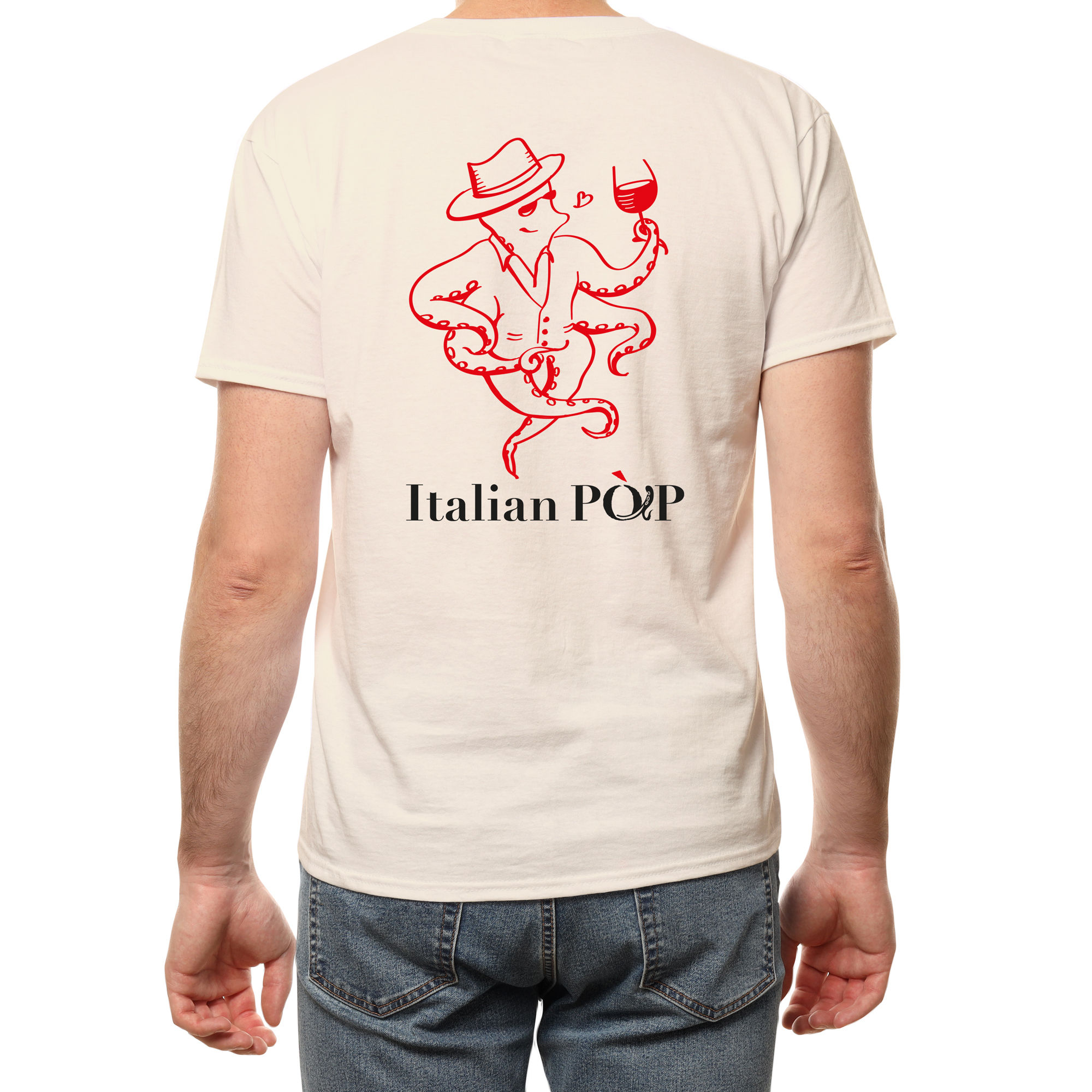 Italian Octopus Pop (polpo) Art T-Shirt Graphic Tee