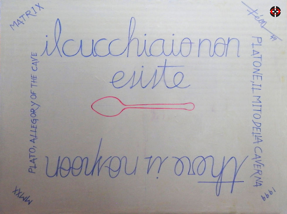 Il Cucchiaio non Esiste ( There is no Spoon ) - Matrix, 1999, Plato, Allegory of the Cave, Platone,