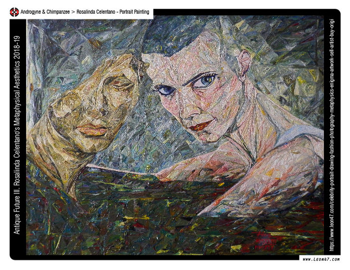 Leon 47, Androgyne & Chimpanzee, Rosalinda Celentano, Painting