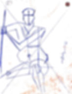 NYSS Sketch for Sculpture (III) New York Studio School, Male Human Figure Sketch