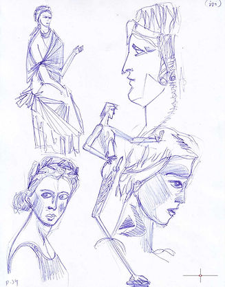 Schizzi, Sketch, Pompei, Roman Art