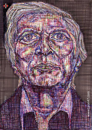 Bahram, Beyzai, Beyzaei, Beyzaee, Loneliness, Solitudine, Portrait, Drawing, Ritratto, Disegno, Leon 47, Leon XLVII