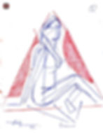 NYSS Sketch for Sculpture (VI) New York Studio School, Female Human Figure Sketch