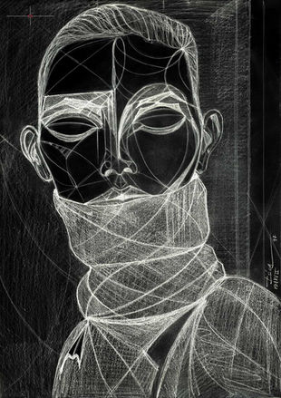 Alisa Ahmann by Txema Yeste (B)  Portrait Drawing, Digital Artwork by Leon 47 from Fashion Photography