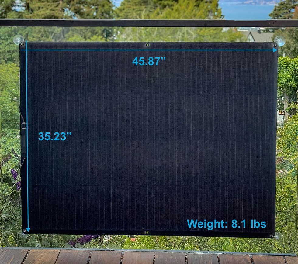 Thumbnail: Dimensions and Weight for Flex 200 Solar Panel