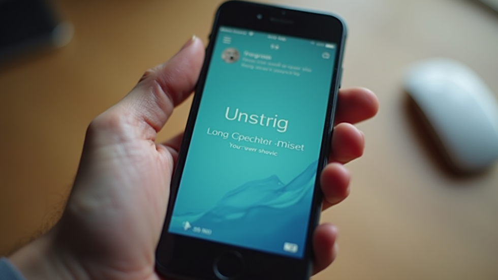 Close-up view of a hand holding a smartphone with an SMS marketing message on screen