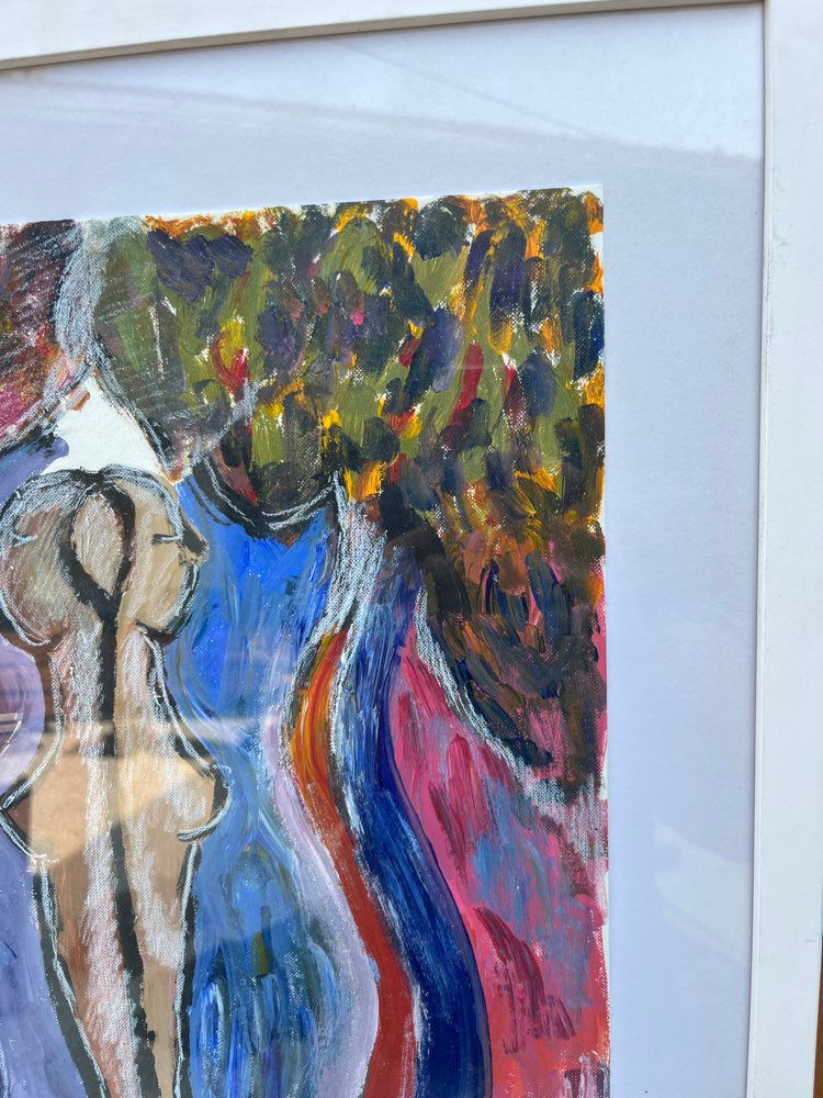 Miniature : Peinture contemporaine vintage signée