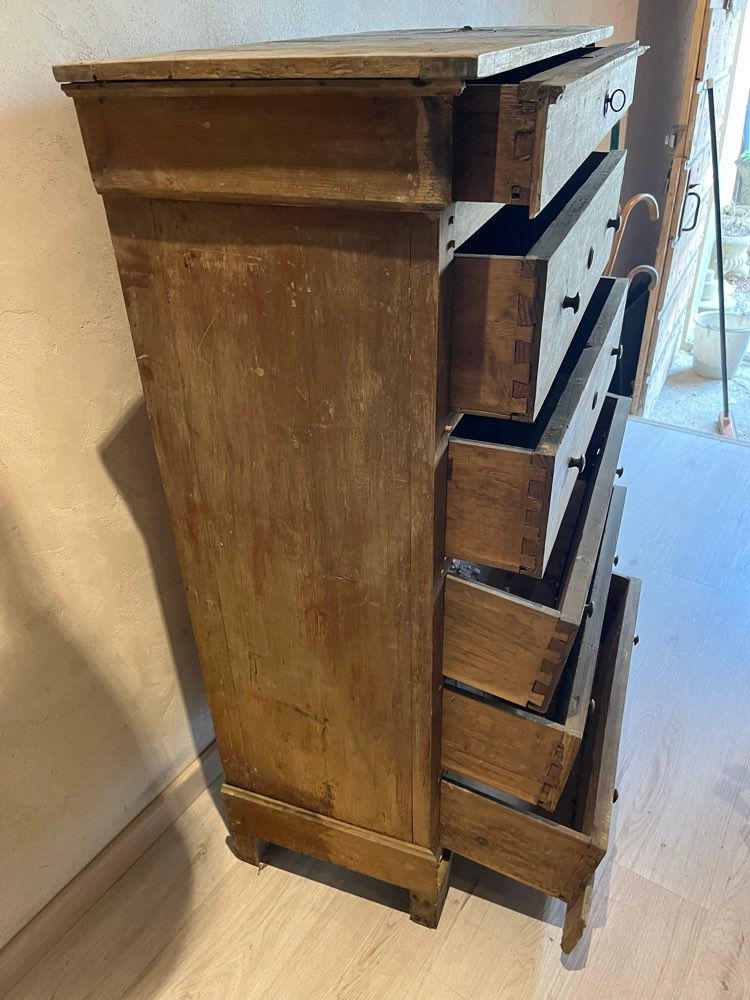 Miniature : Buffet haut ancien à 6 tiroirs 1920/30