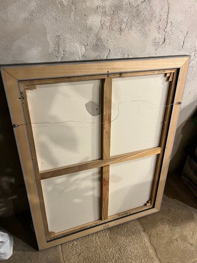 Miniature : Grande peinture contemporaine « oiseau tropical »