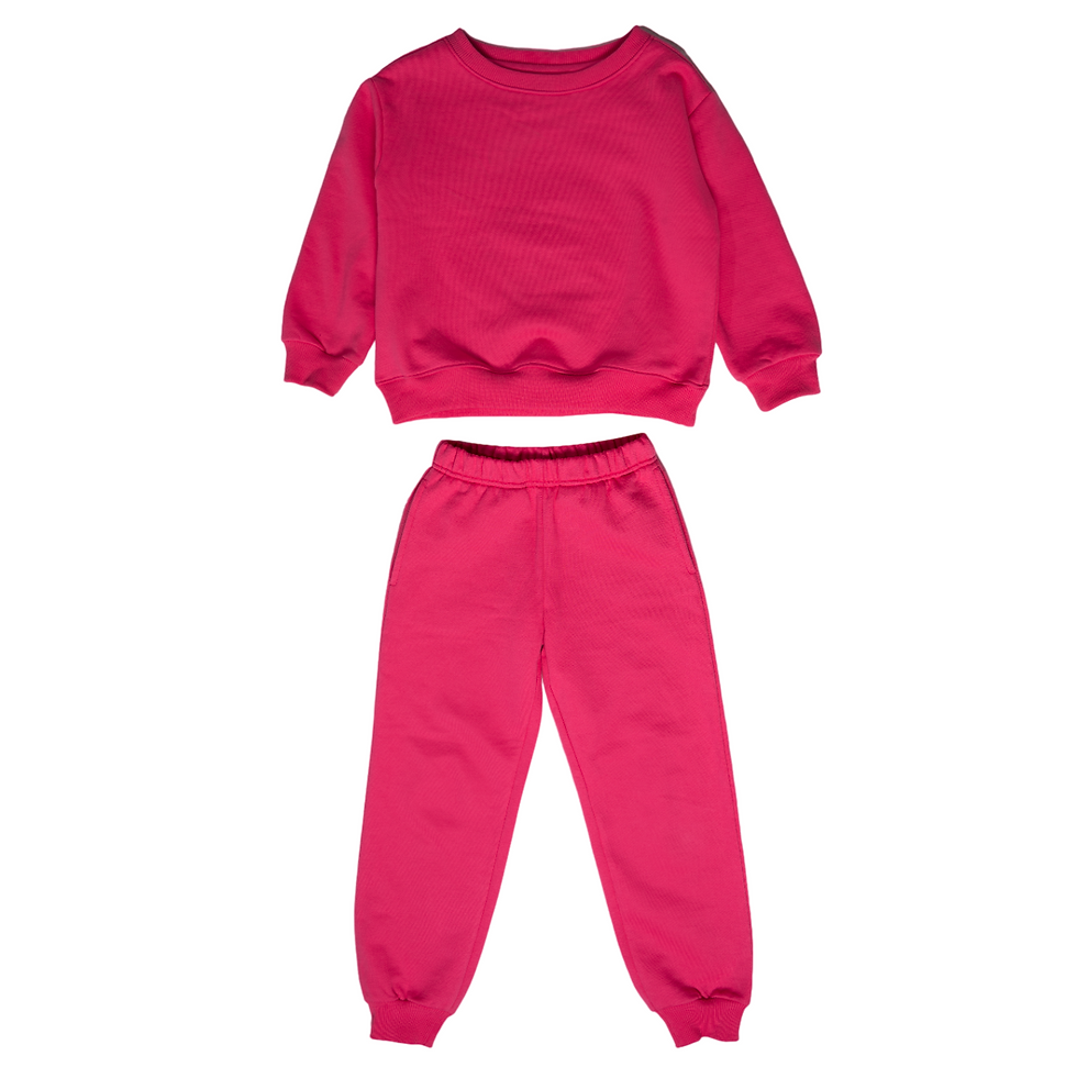 Thumbnail: Rasberry Pink Fleece Sweatshirt with Joggers