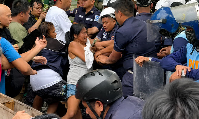 July 9, 2026: Pagpapatupad ng demolisyon sa Barangay UP Campus, mga residente nagbarikada