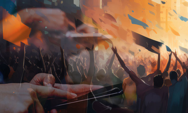 Revolution, protest and social media