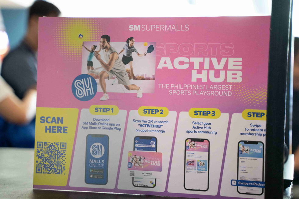 Your all-access pass to play—join SM Active Hub via the SM Malls Online app.