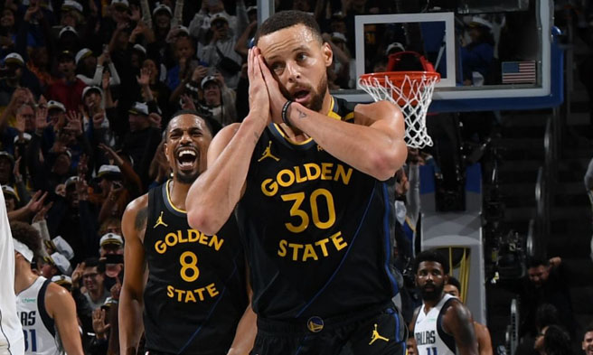 Steph Curry vs Dallas Mavericks - Instagram of GSW