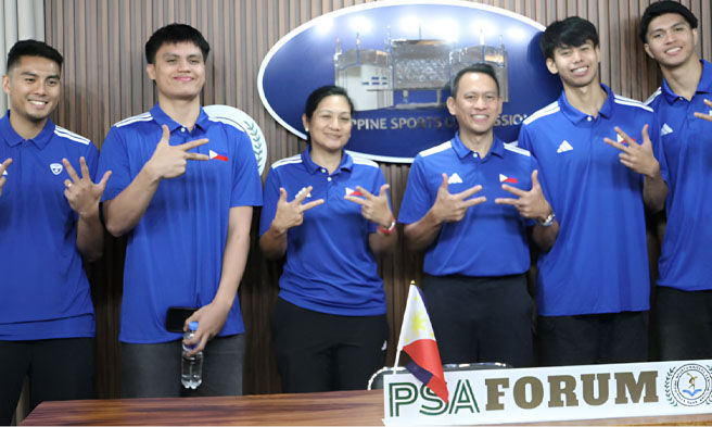 TAMPOK sa lingguhang PSA Forum sa RMSC ang pagdalo ng nagkampeon sa katatapos na FIBA 3x3 Nations League 2026 Asia-2 Conference sa Petaling Jaya, Malaysia Gilas Pilipinas U21 Boys team na sina JJ Espanola Coach, Koji Buenaflor player, Earl Molina player, Jhonel Delarama player kasama sina SBP program director Ryan Gregorio at Erika Dy.