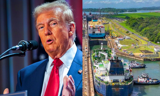 Trump at Panama Canal