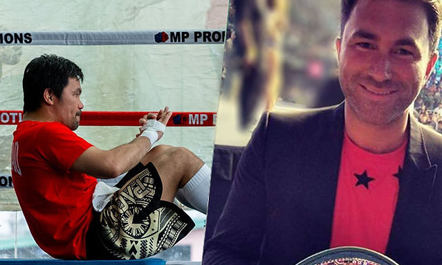 Manny Pacquiao at Eddie Hearn - FB