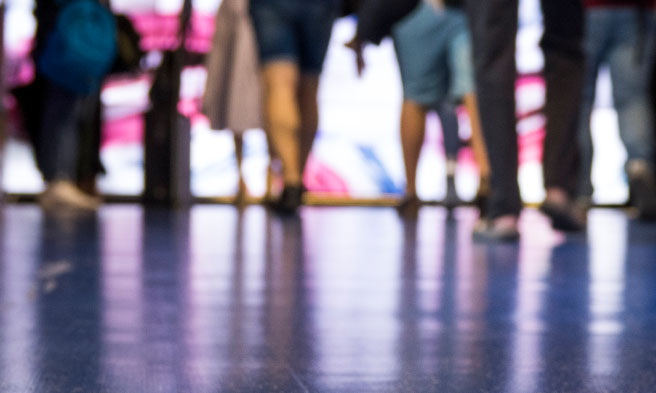 crowd walking