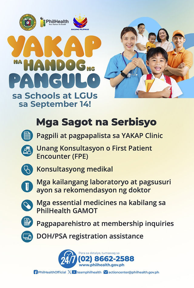 PhilHealth YAKAP na handog ng Pangulo sa schools at LGUs sa September 14