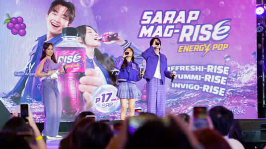 Rabin Angeles at Angela Muji, endorsers ng bagong drink na Rise Energy Pop