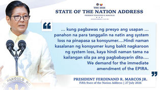 SONA 2026: Tanggalin ang system loss sa kuryenteng binabayaran