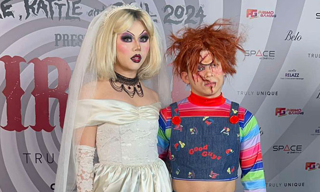 Sina Carlos Yulo at Chloe San Jose bilang sina Chucky at Tiffany sa Shake, Rattle & Ball 24 - IG Circulated